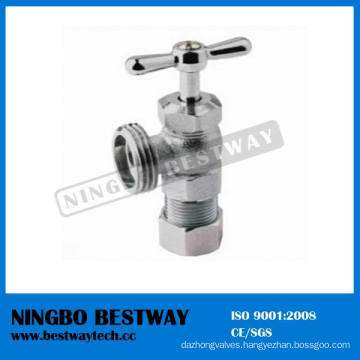 Nickel Plated Brass Compression Angle Valve for Washing Machine (BW-A43)